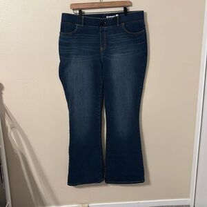 Betabrand Boot Cut Plus Size Pull On Yoga Denim Jeans